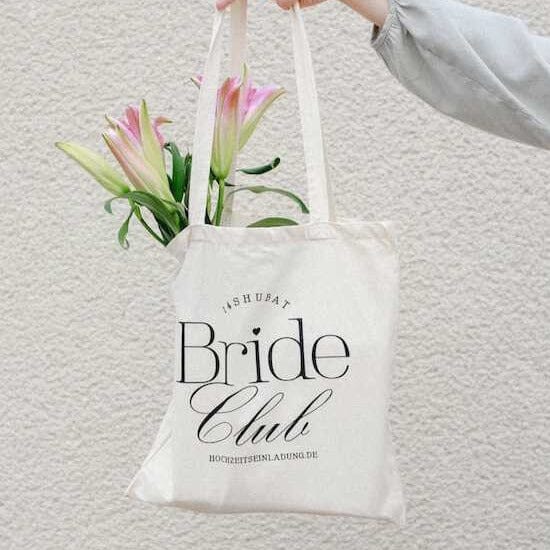 BrideClub Baumwolltüte - Für moderne Bräute! (& bride to be's) Hochzeitseinladung.de