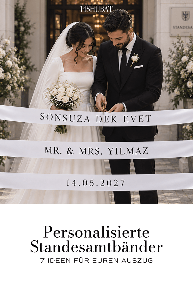 Standesamtbänder personalisiert: Die 7 SCHÖNSTEN Ideen für euren Auszug