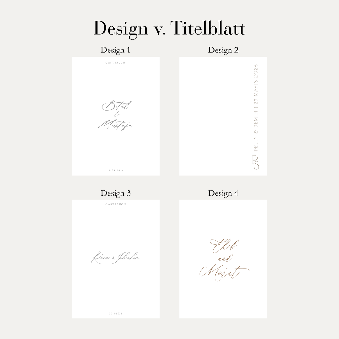 Büttenpapier Gästebuch personalisiert & Handgeschöpft inklusive Schleife Hochzeitseinladung.de