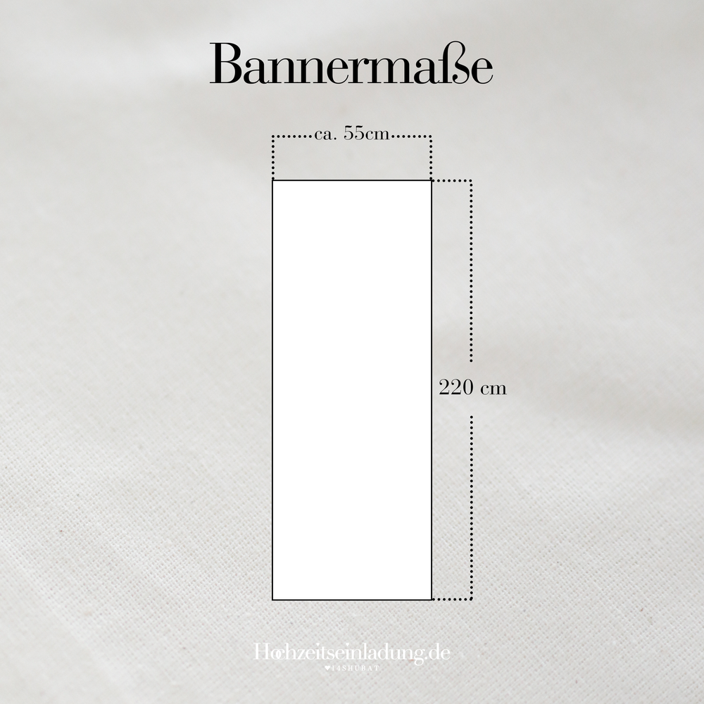 Willkommenstuch Hochzeitseinladung.de